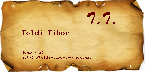 Toldi Tibor névjegykártya